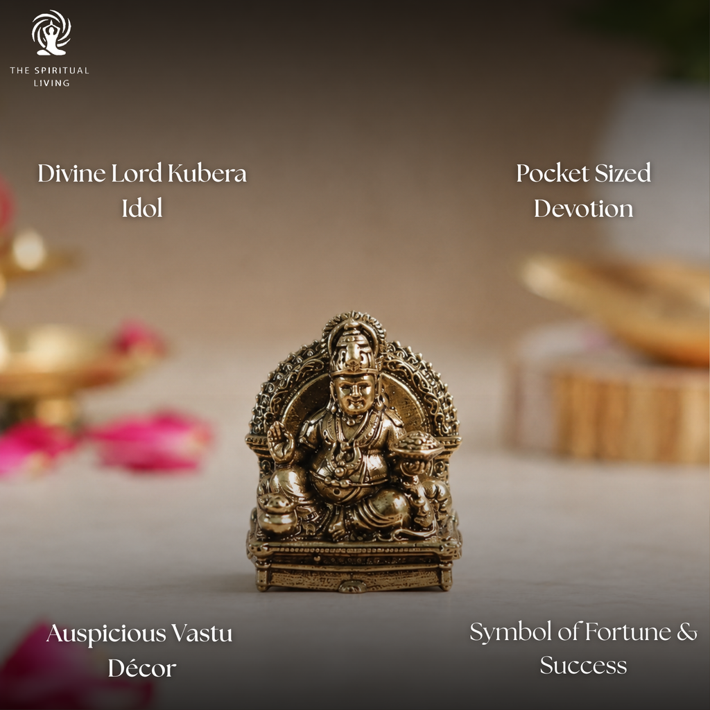 Brass Miniature Kubera | 1 Inch | Kuber Murti | God of Wealth Statue |Lord Kuber Small Idol |