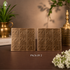 Copper Kuber Card of Abundance for Wallet - 2 Inch - 2 Pcs