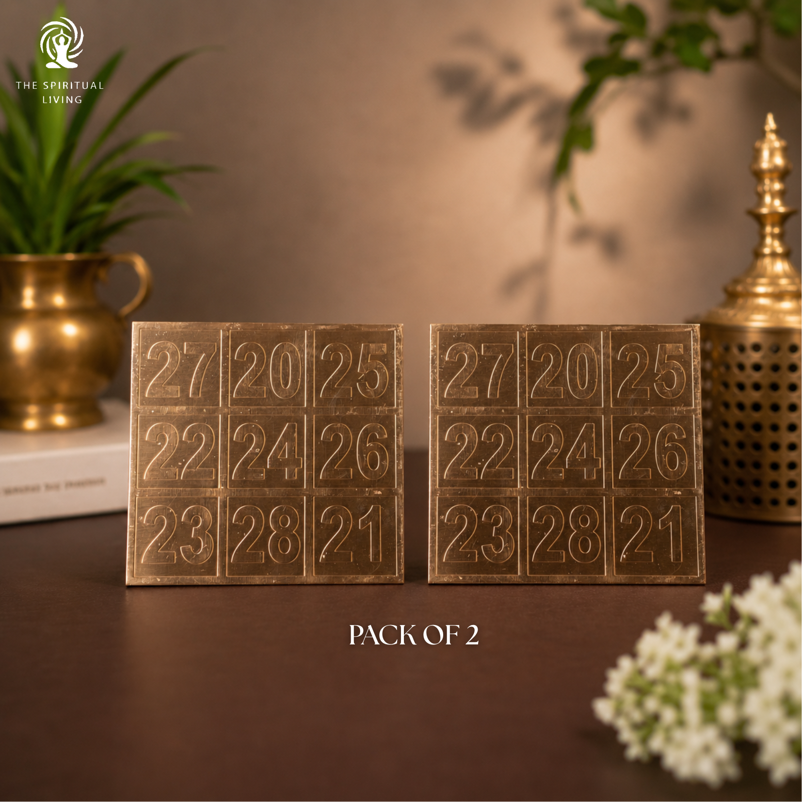 Copper Kuber Card of Abundance for Wallet - 2 Inch - 2 Pcs