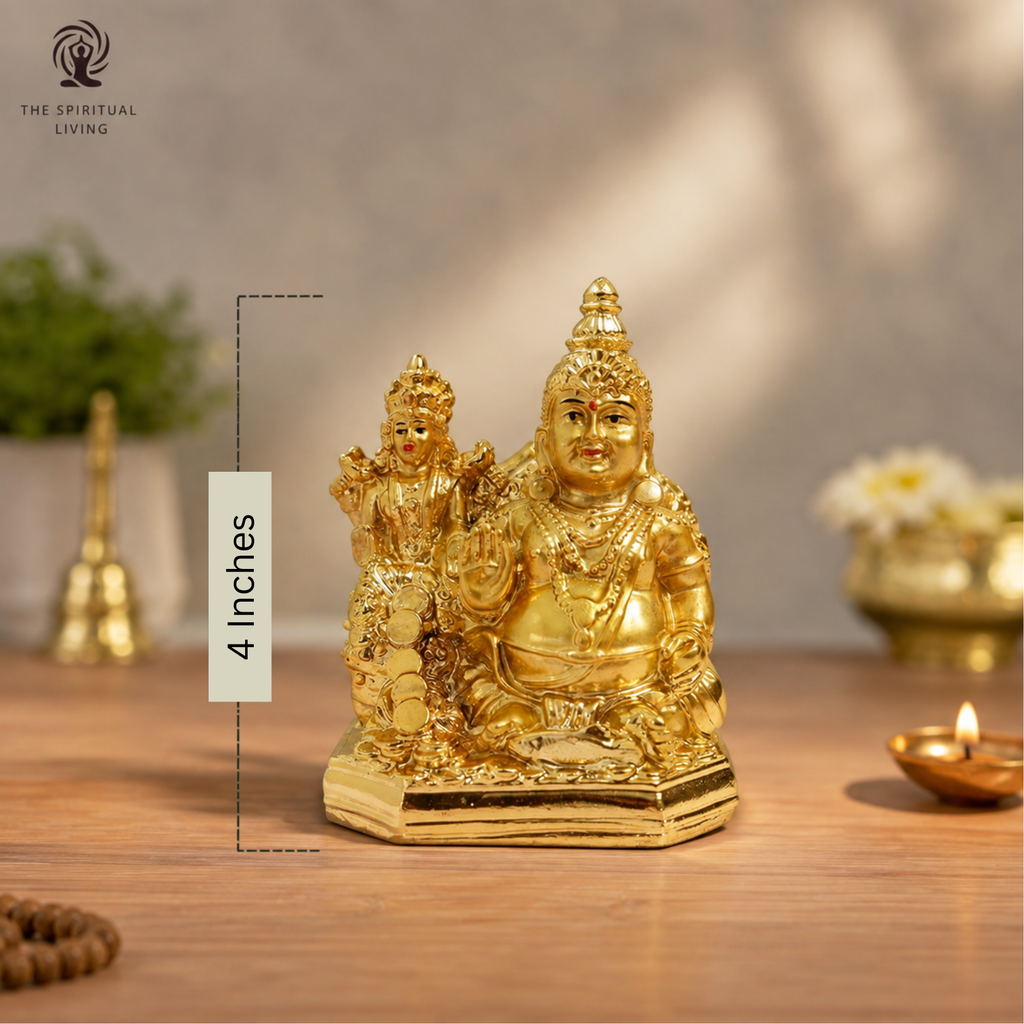 Lakshmi Kubera Statue Idol 4 INCH
