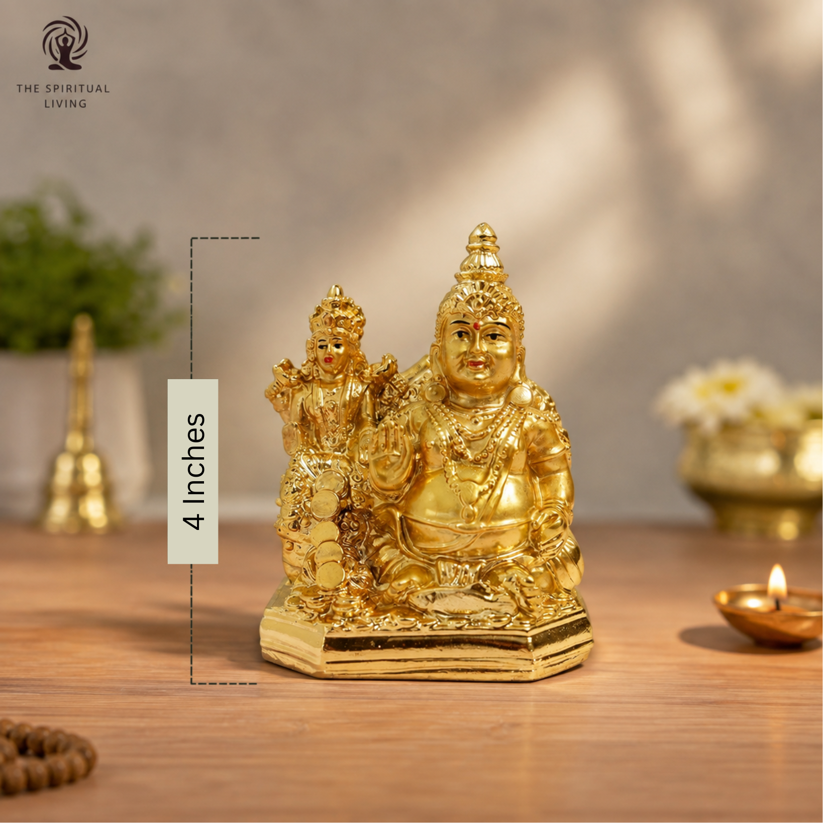 Lakshmi Kubera Statue Idol 4 INCH