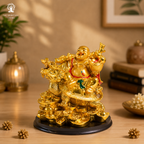 Laughing Buddha On Dragon Tortoise | 5 Inch |