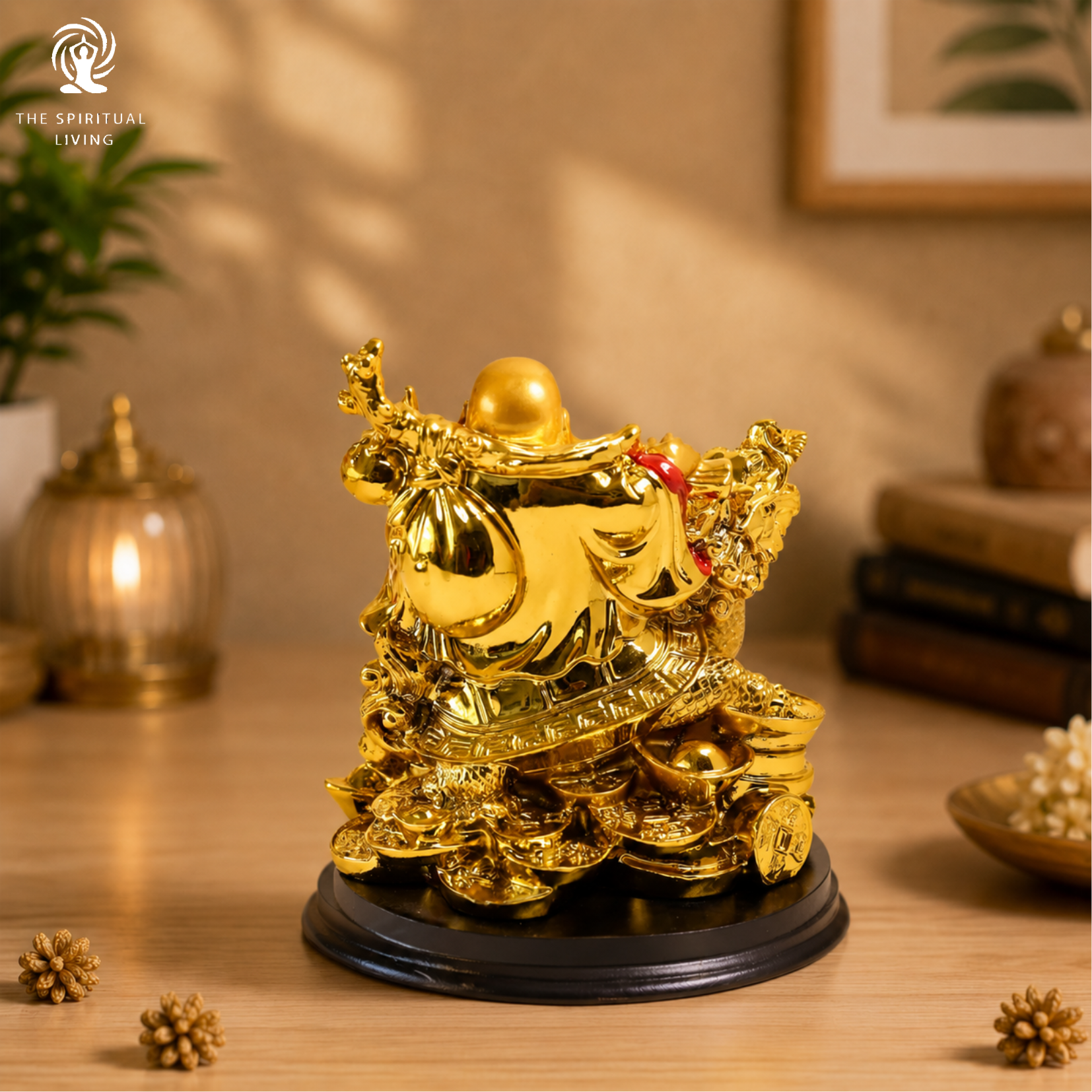 Laughing Buddha On Dragon Tortoise | 5 Inch |