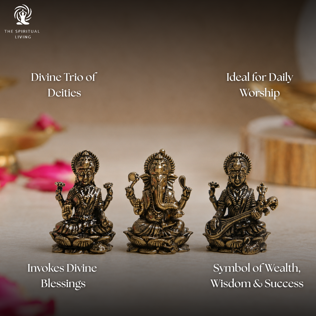 Lakshmi Ganesh Saraswati Idol | Small Idols | 1 Inch Murti