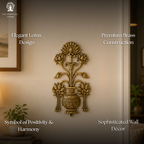 Brass Lotus Wall Hanging | 7 Inch | Wall Decor Items for Living Room |
