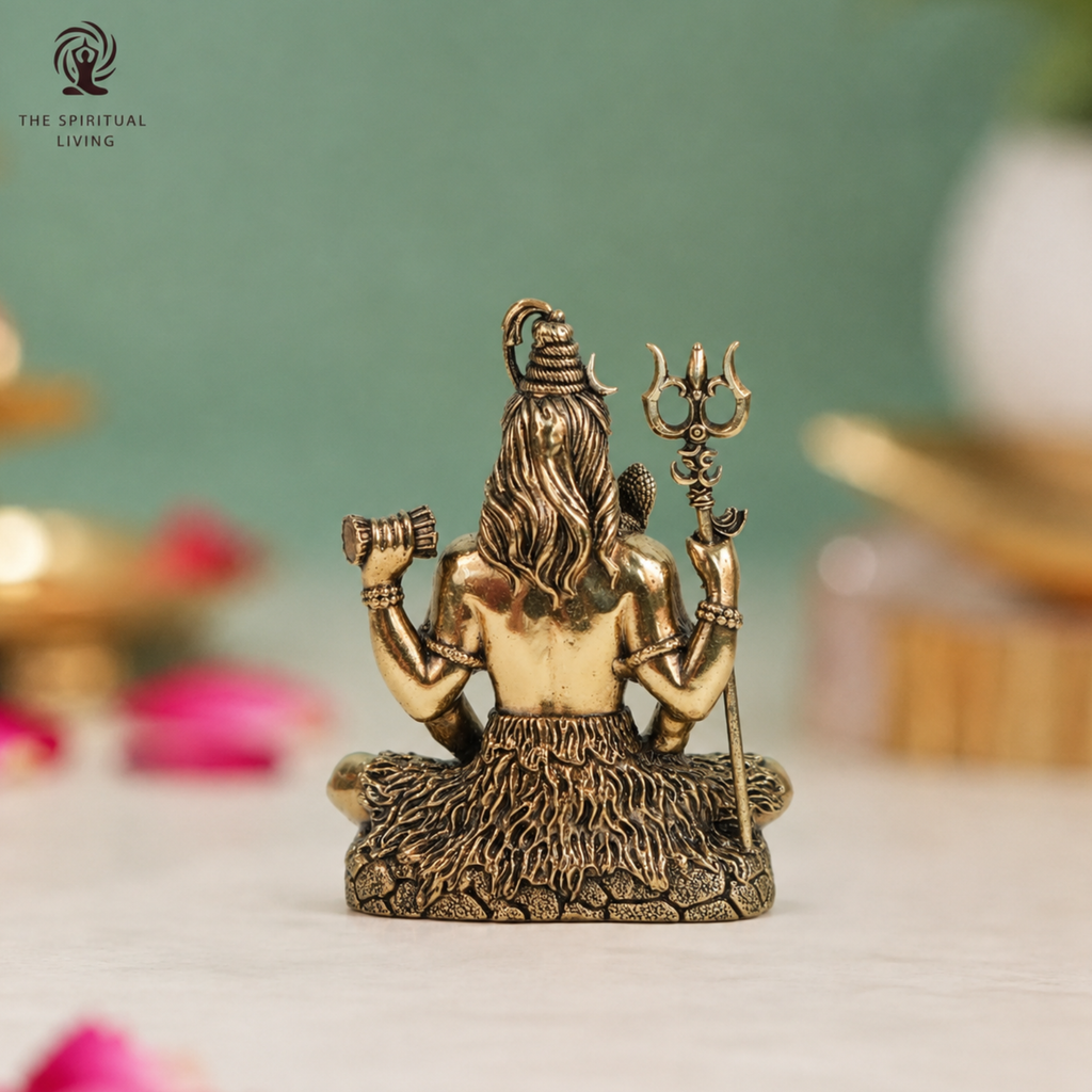 Brass Meditating Lord Shiva Idols - 2 Inch