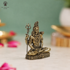 Brass Meditating Lord Shiva Idols - 2 Inch