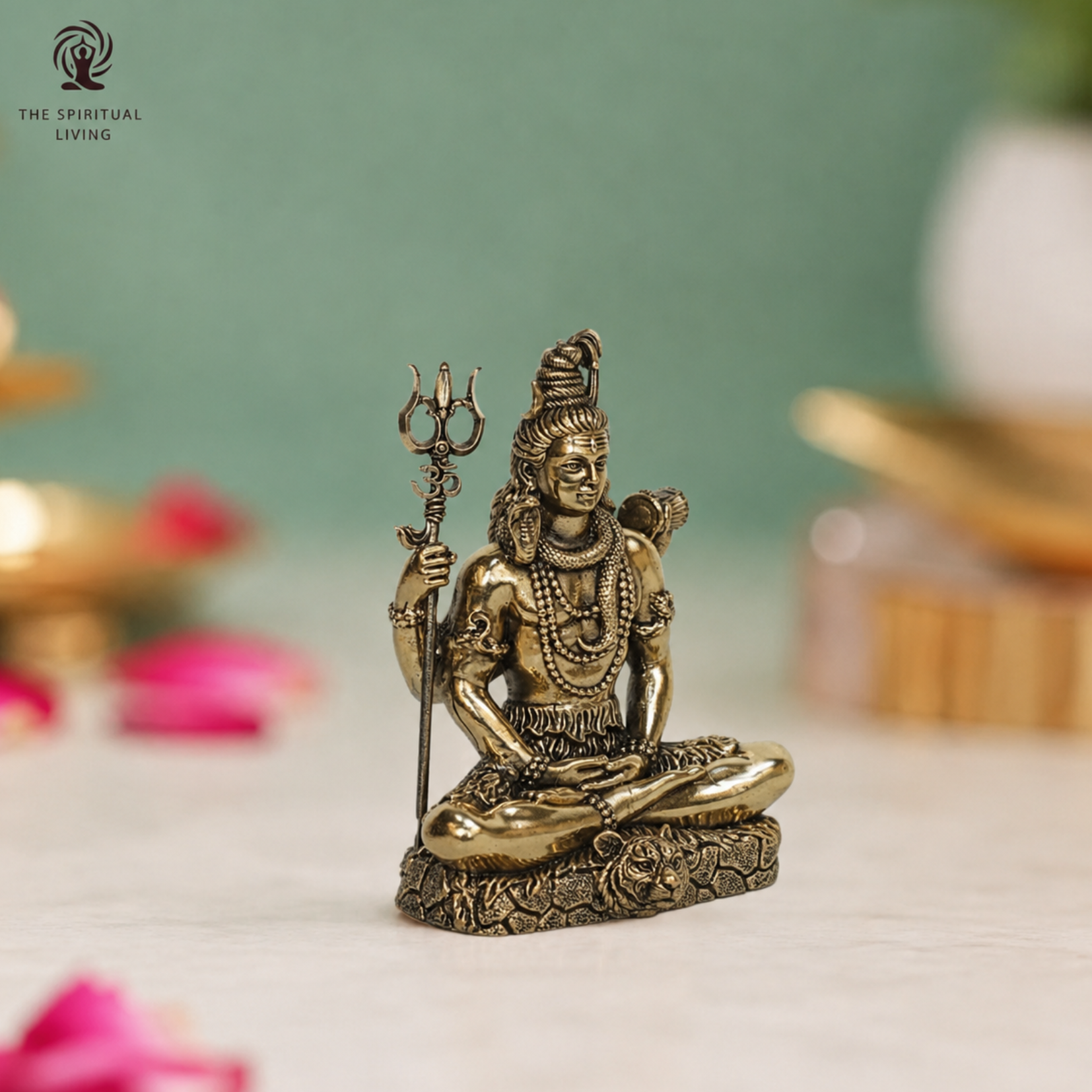 Brass Meditating Lord Shiva Idols - 2 Inch