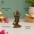 Brass Lord Murugan Idol with Peacock Small | 1.5 Inch | | Mini Statue | Kumaraswamy | Small Kartikeya Murti |