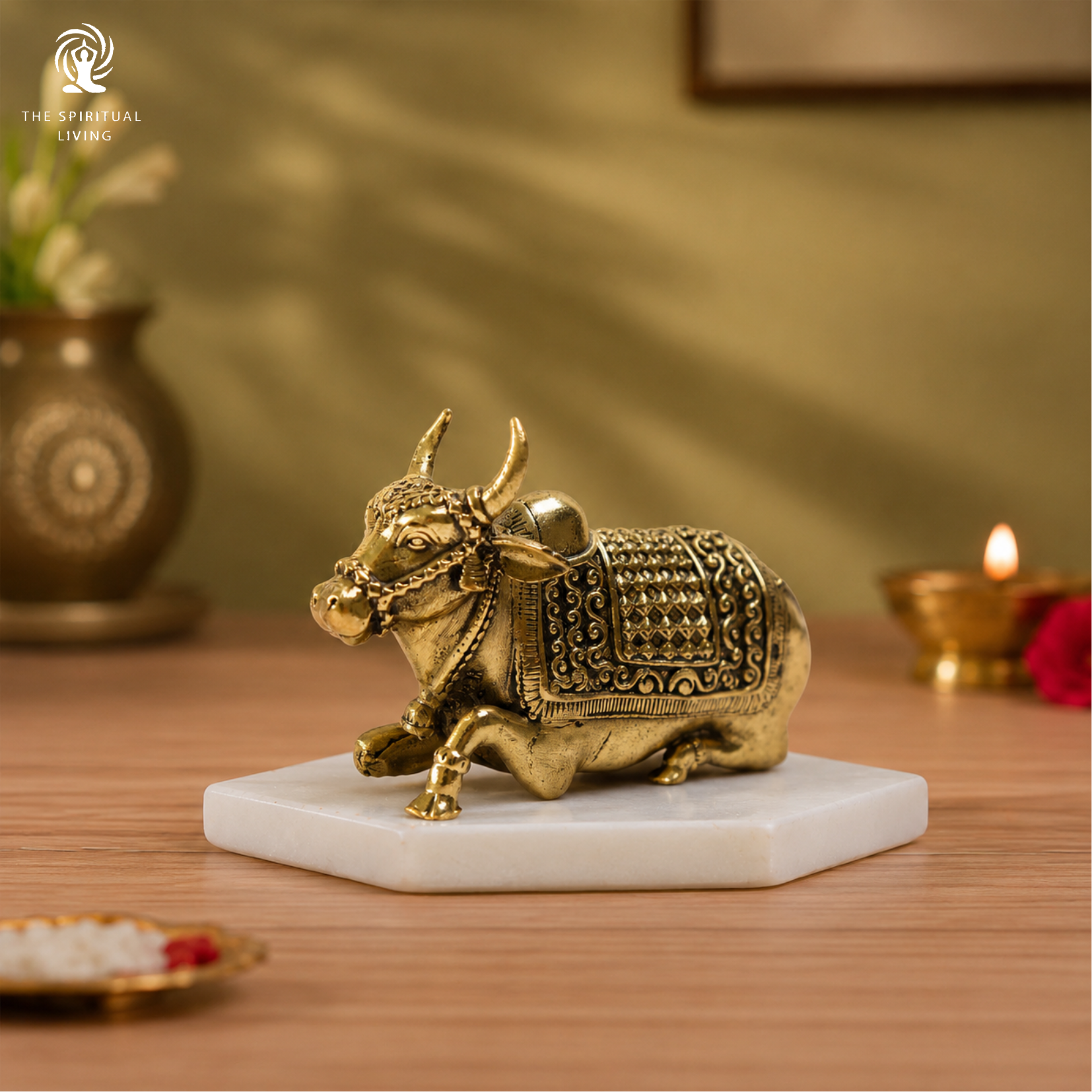 Brass Nandi Statue - 2.5 inch