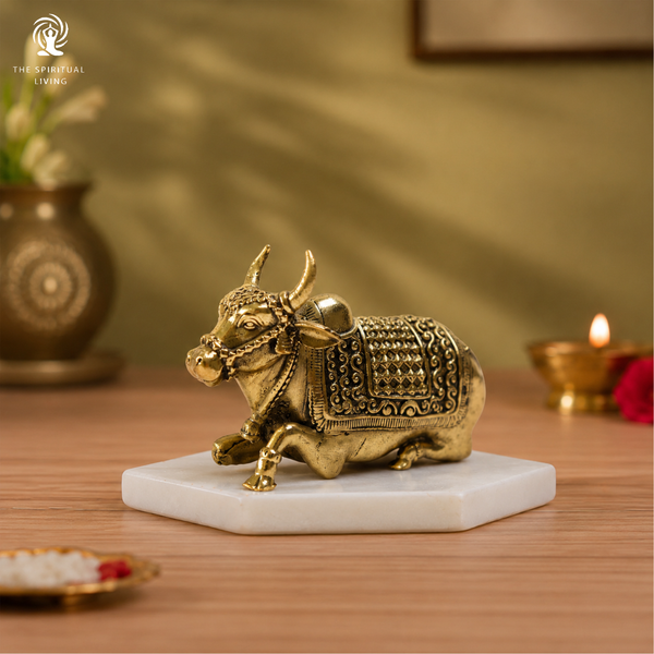Brass Nandi Statue - 2.5 inch