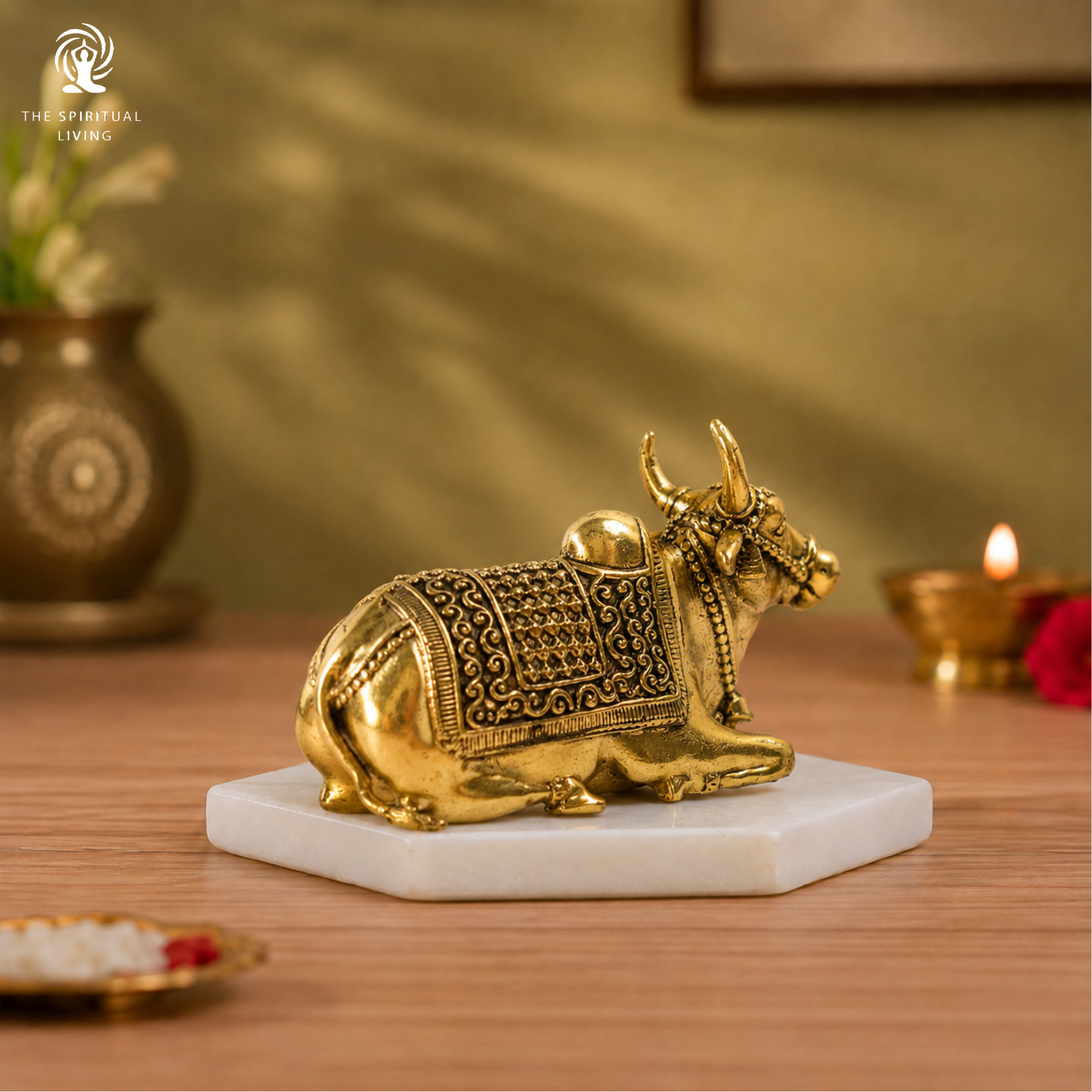 Brass Nandi Statue - 2.5 inch
