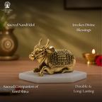 Brass Nandi Statue - 2.5 inch