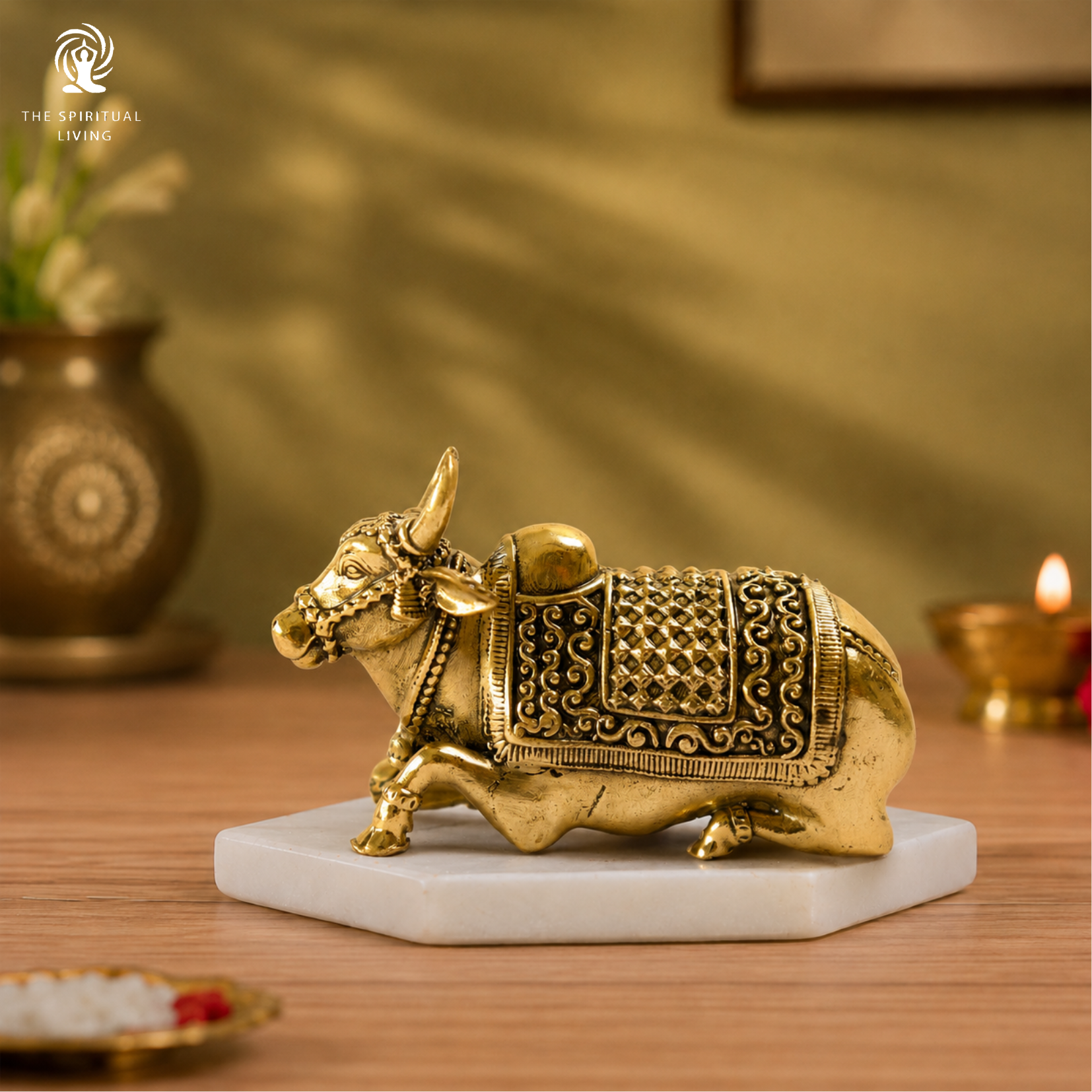 Brass Nandi Statue - 2.5 inch
