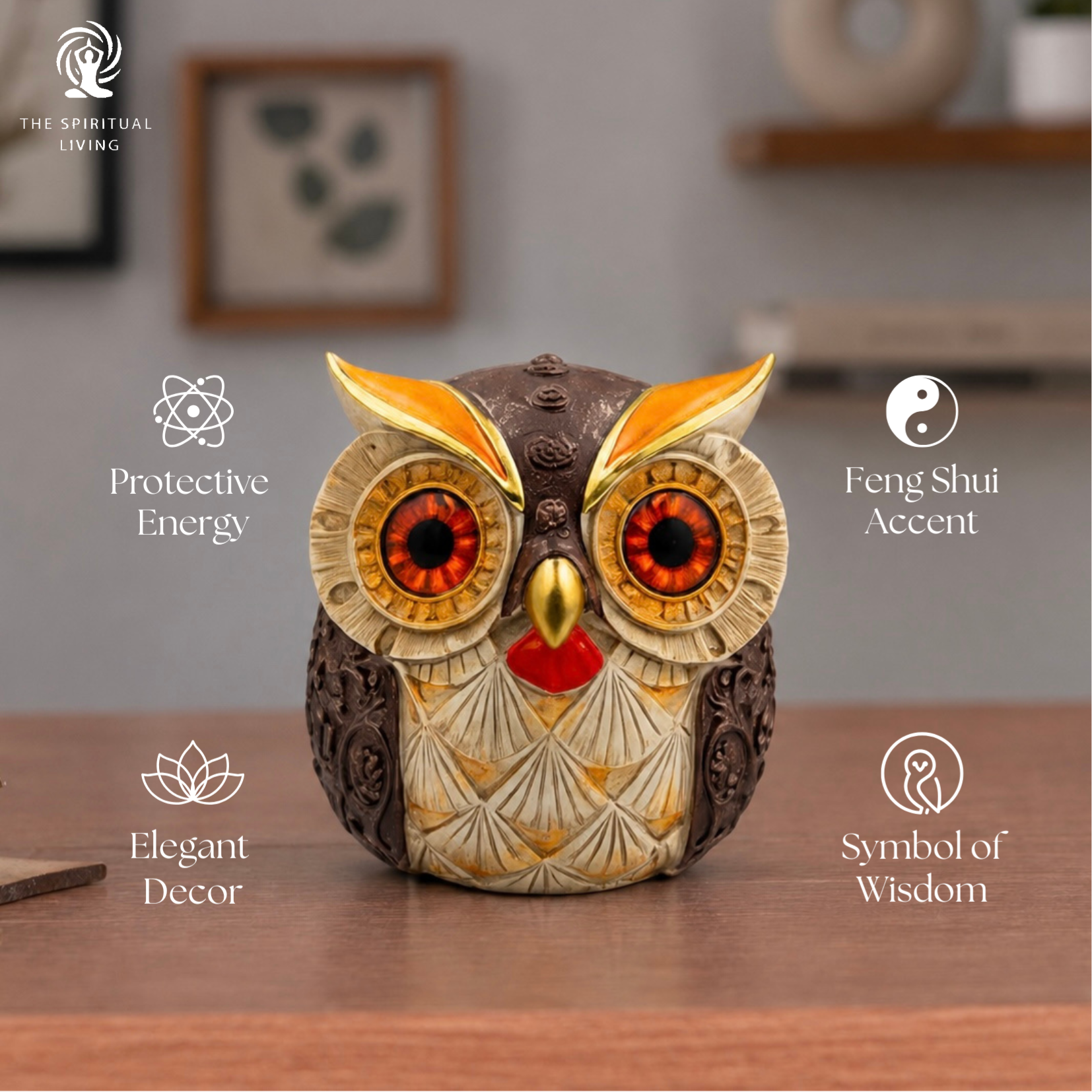 Premium Lucky Owl Statue for Good Luck | 4.5 Inch | Feng Shui | उल्लू |