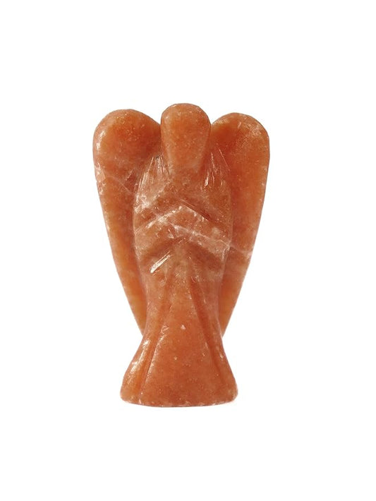 Orange Aventurine Crystal Angel Statue