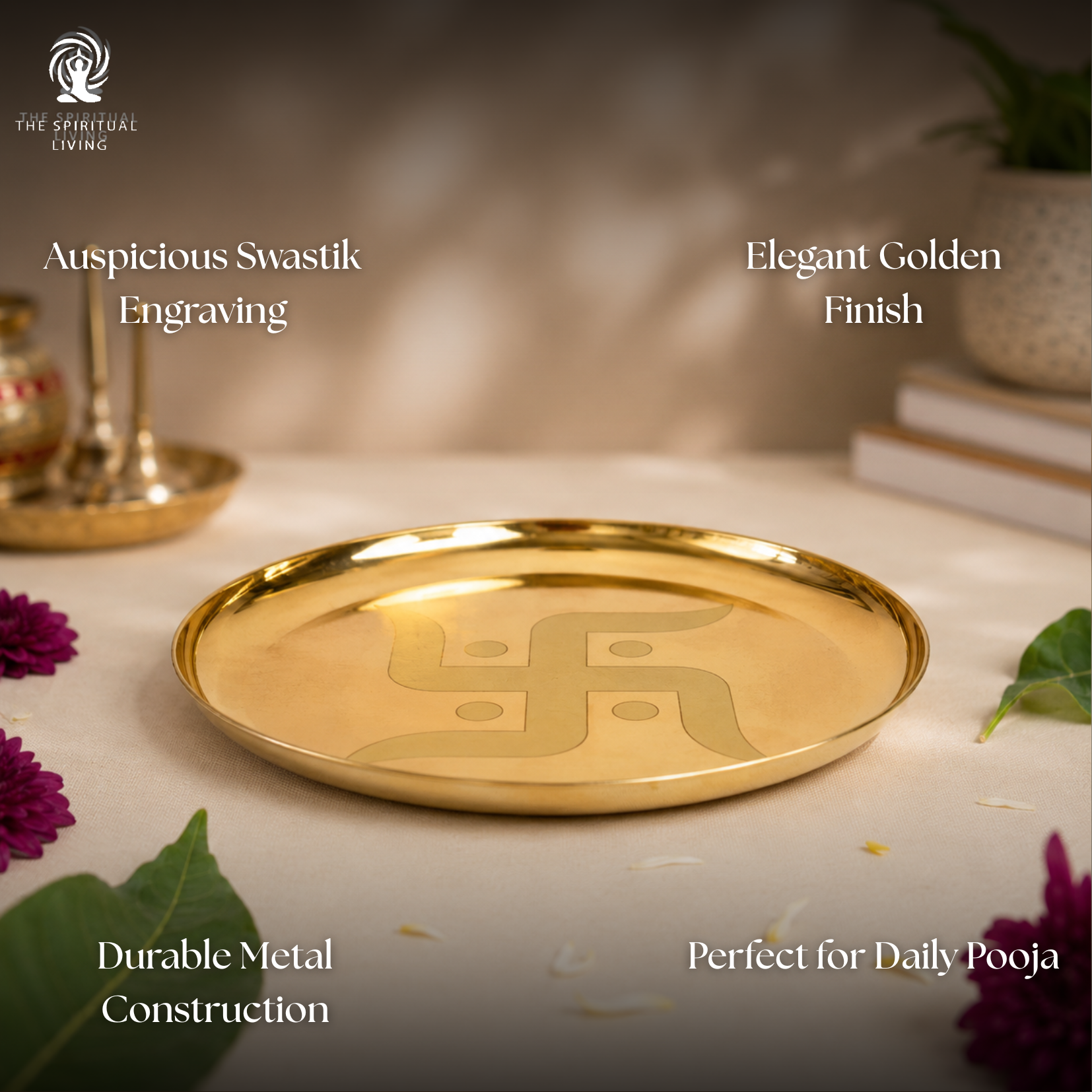 Swastik Pooja Thali - 6 Inch