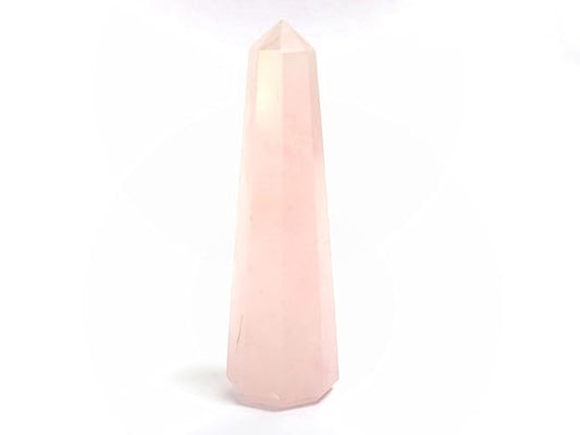 Pink Rose Quartz Stone Crystal Wand