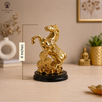 Resin Golden Horse With Uplifted Legs Standing Horse 4 INCH