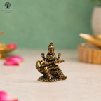 Brass Saraswati Maa Sitting On Swan | 1 Inch | Statue | Murti Miniature | Saraswathi Idol |