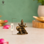 Brass Saraswati Maa Sitting On Swan | 1 Inch | Statue | Murti Miniature | Saraswathi Idol |