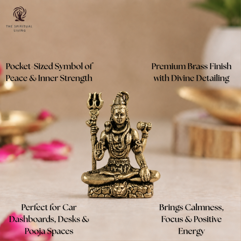 Meditating Lord Shiva Miniature Idol | 1.25 Inch | Brass | Shivji | ॐ नमः शिवाय |