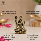 Meditating Lord Shiva Miniature Idol | 1.25 Inch | Brass | Shivji | ॐ नमः शिवाय |