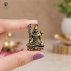 Meditating Lord Shiva Miniature Idol | 1.25 Inch | Brass | Shivji | ॐ नमः शिवाय |