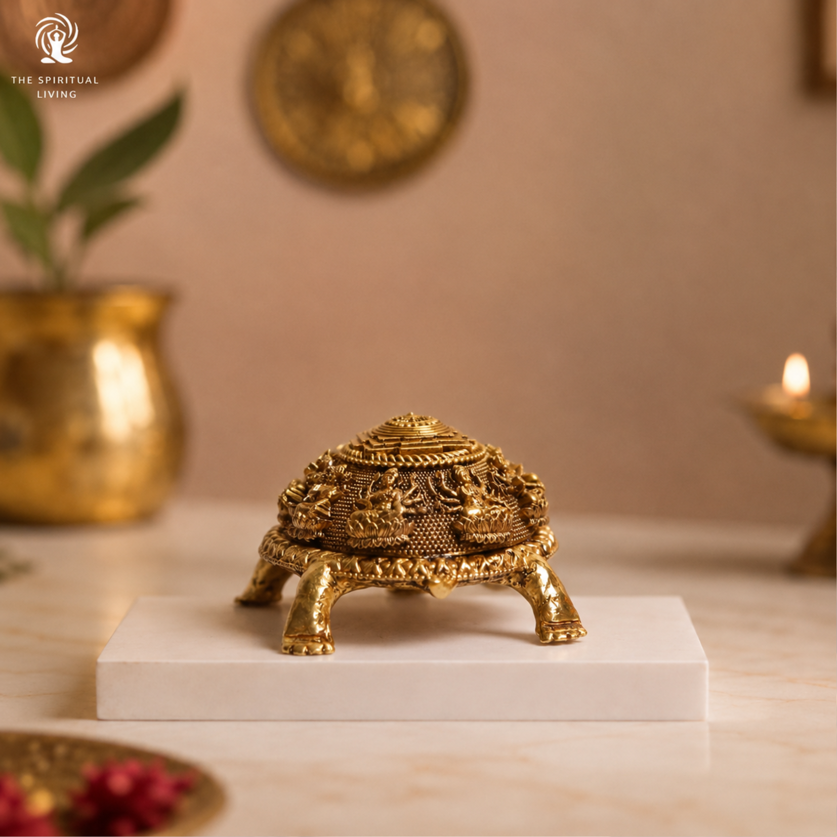 Shri Yantra On Tortoise | 2.5 Inch | वास्तु उपाय | Ashtalakshmi Kurma | Turtle | Feng Shui | Showpiece for Prosperity |