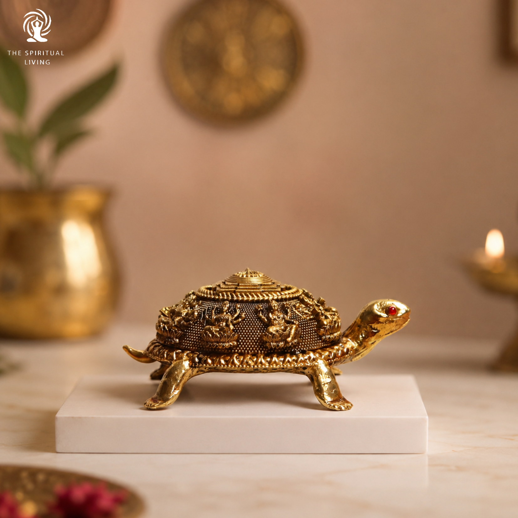 Shri Yantra On Tortoise | 2.5 Inch | वास्तु उपाय | Ashtalakshmi Kurma | Turtle | Feng Shui | Showpiece for Prosperity |