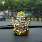 24K Gold & Silver Plated Ganesha Idol | 3.75 Inch