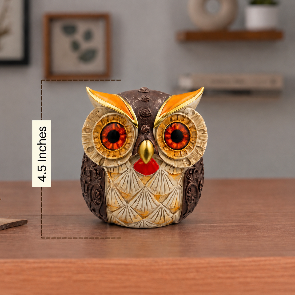 Premium Lucky Owl Statue for Good Luck | 4.5 Inch | Feng Shui | उल्लू |