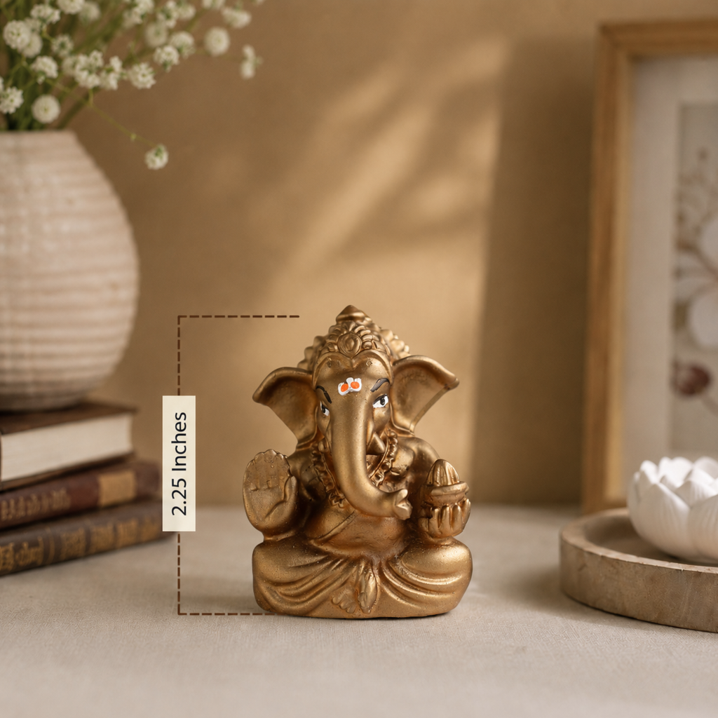 Soft Feel Ganpati | 2.25 Inch | Ganesh Idol for Car Dashboard |  Diwali - Home Decor |