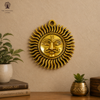 Brass Sun Wall Hanging | 3 Inch | God Idol | Surya Bhagwan Murti | Suraj Vastu |