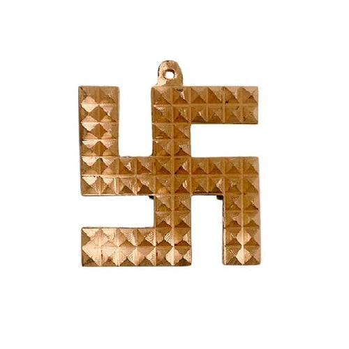 Copper Swastik Pyramid - 3 Inch