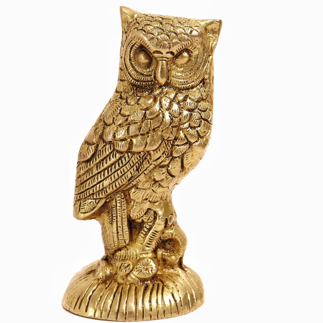 Brass Owl Statue - 5 Inch