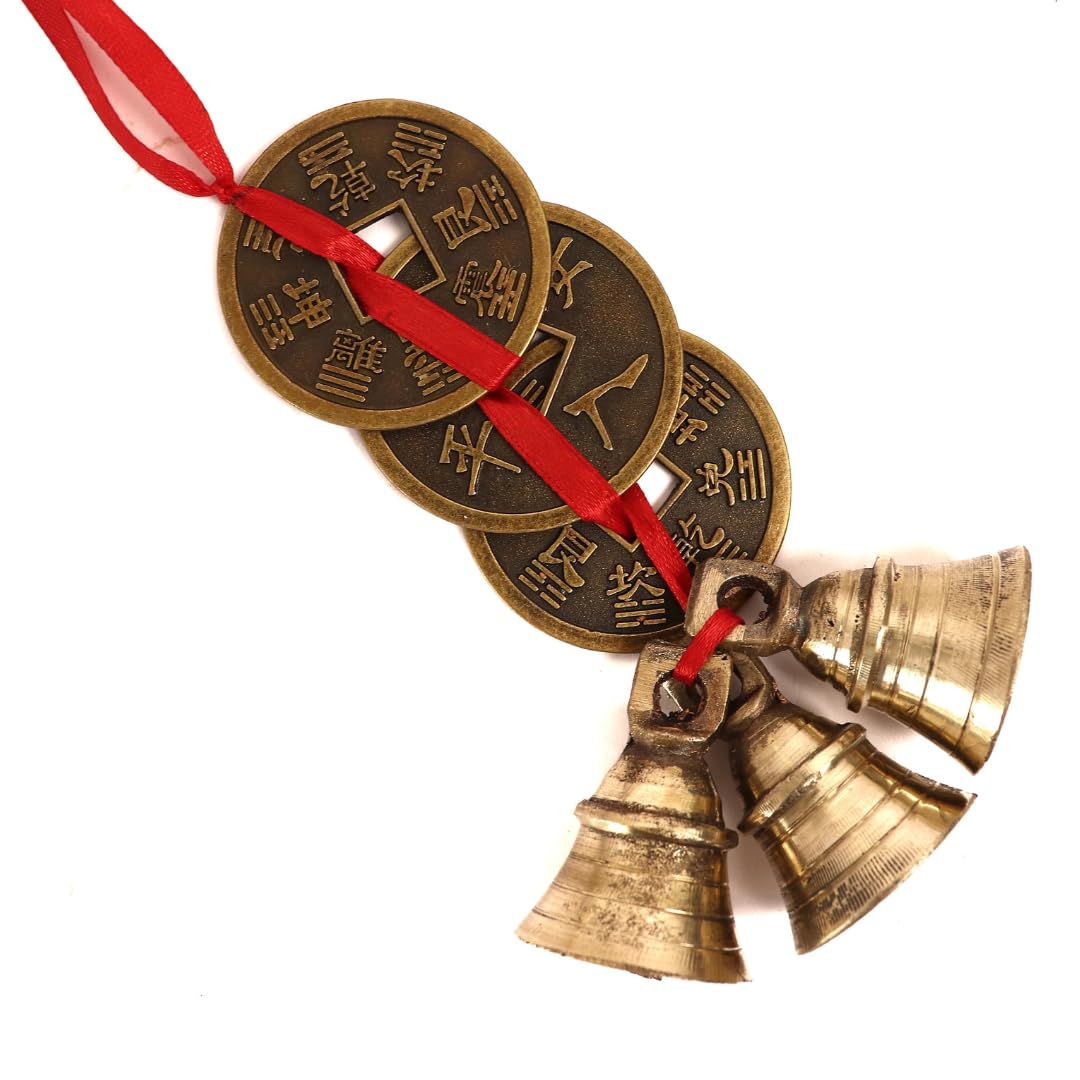 Hanging 3 Bell Three Chinese Coins