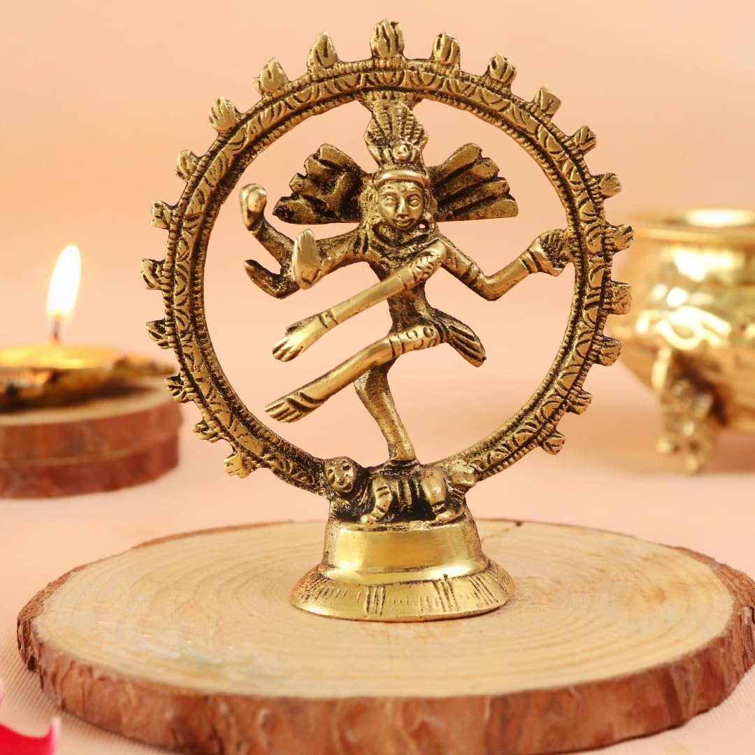 Brass Natraj Statue Small - 4 Inch