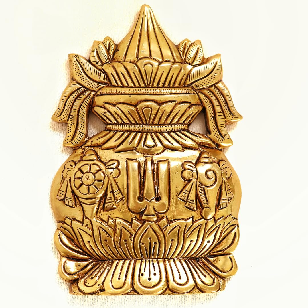 Brass Shank Chakra Tilak for Door - 5.5 Inch