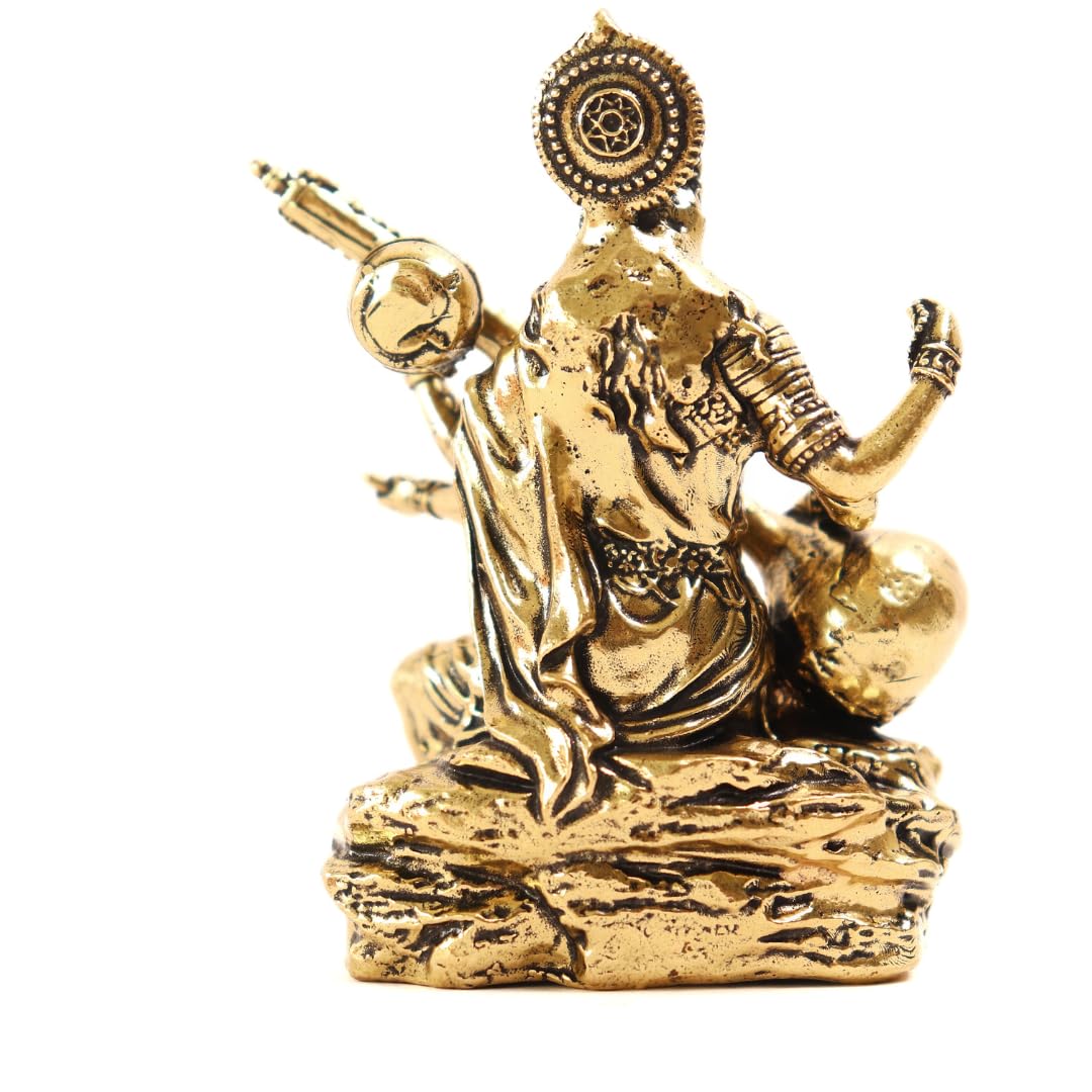 Brass Saraswati Ji Murti - 3 Inch