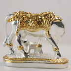 Kamdhenu Cow with Calf Idol - 2.5 Inch