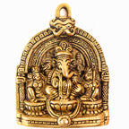 Ganpati with Riddhi Siddhi Wall Hanging - 4 Inch