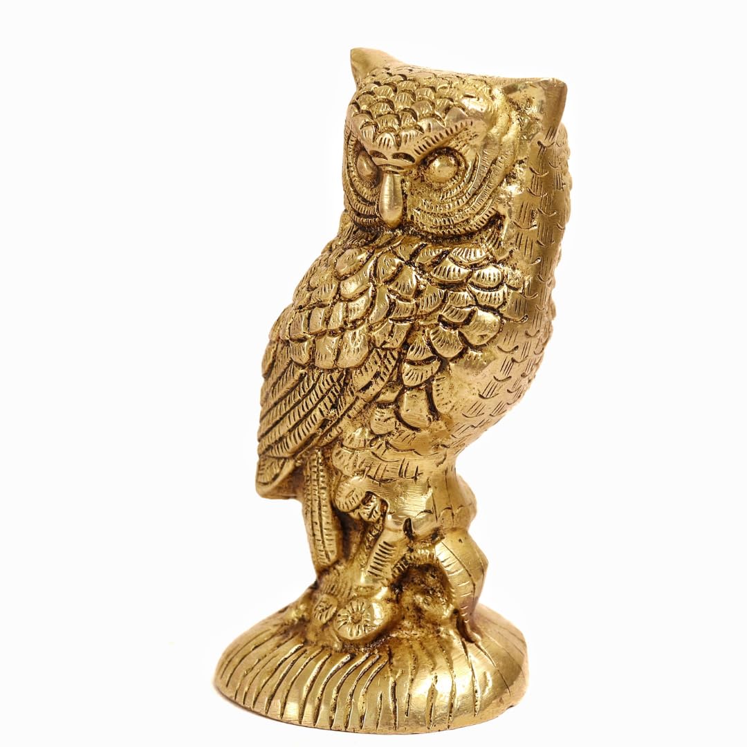 Brass Owl Statue - 5 Inch