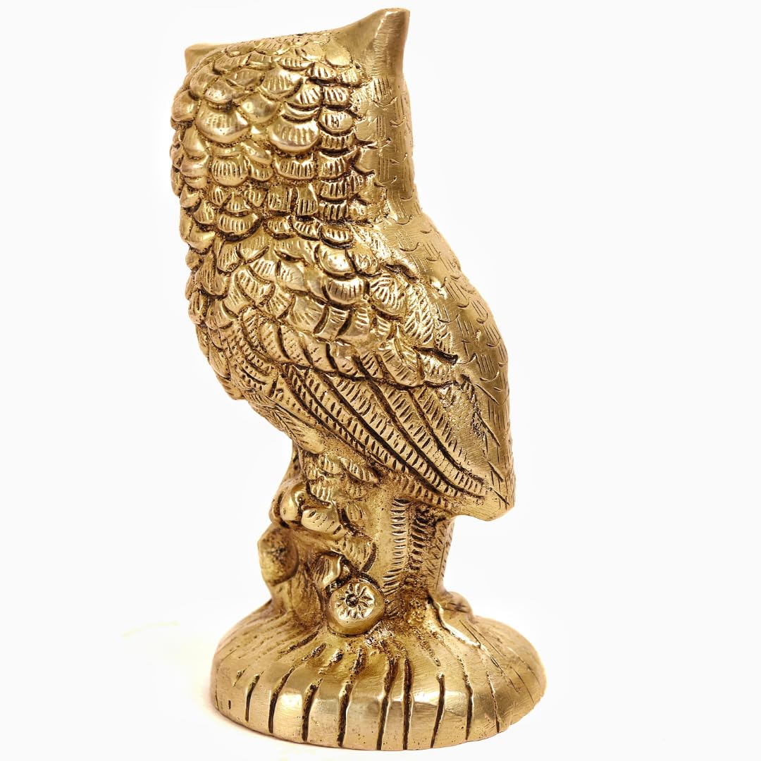 Brass Owl Statue - 5 Inch