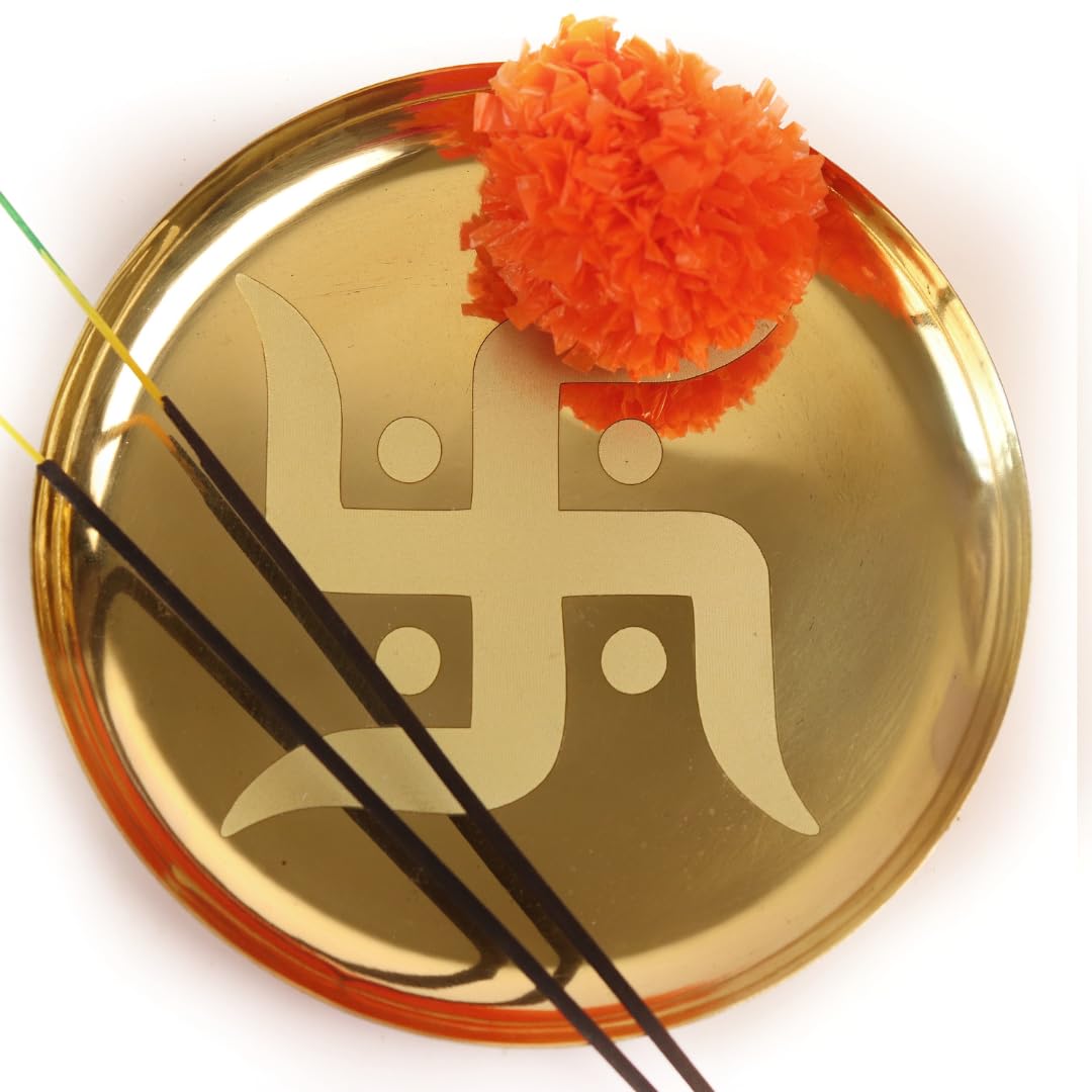 Swastik Pooja Thali - 6 Inch
