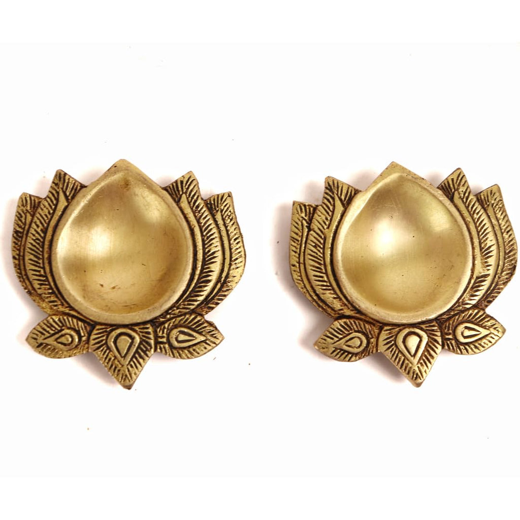 Brass Flower Diya - 2.5 Inch
