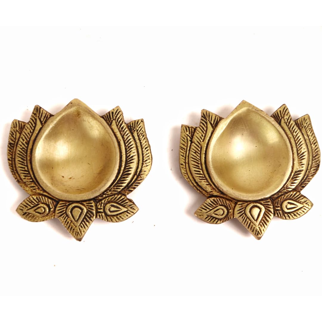 Brass Flower Diya - 2.5 Inch