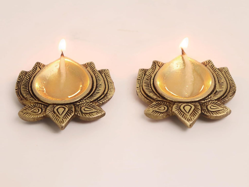 Brass Flower Diya - 2.5 Inch