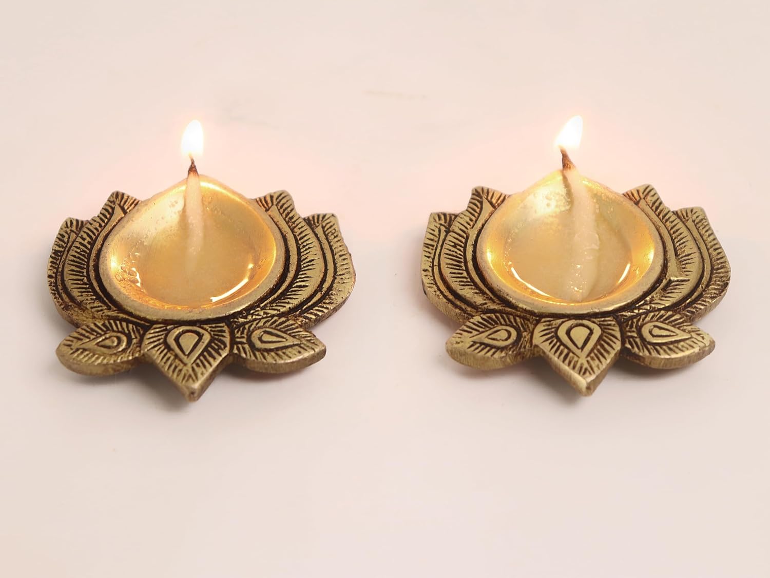 Brass Flower Diya - 2.5 Inch