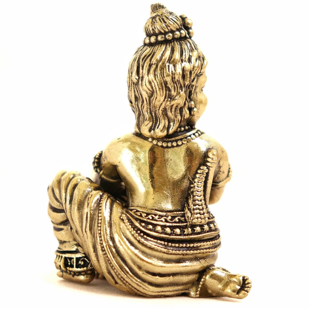 Brass Bal Krishna Murti - 2.5 Inch